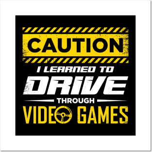 Funny Gamer Driving License Gift Posters and Art